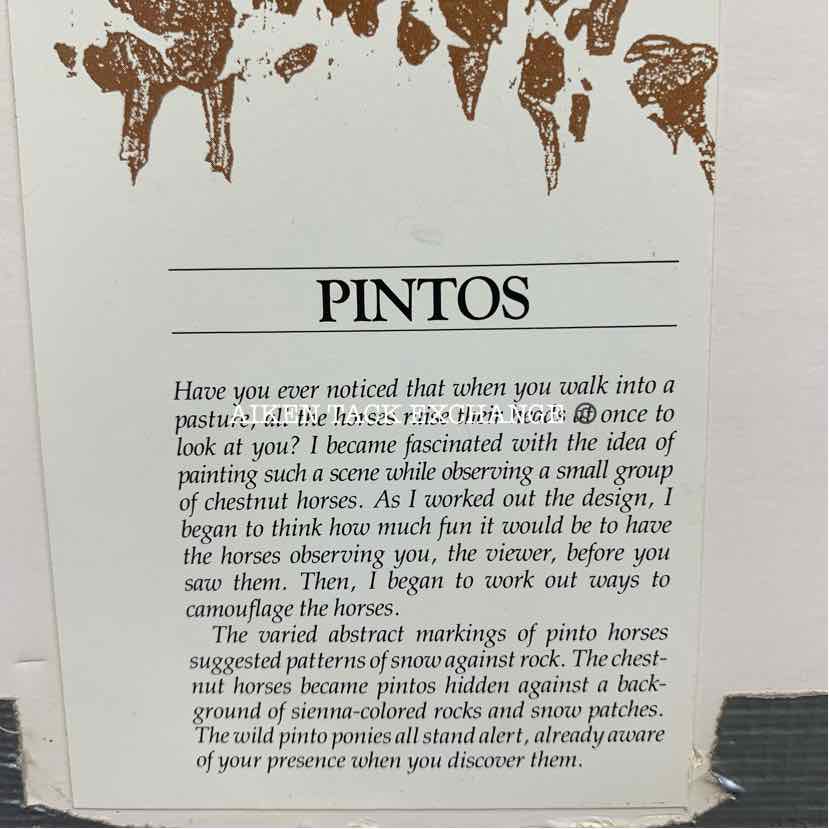 Pintos Print by Bev Doolittle