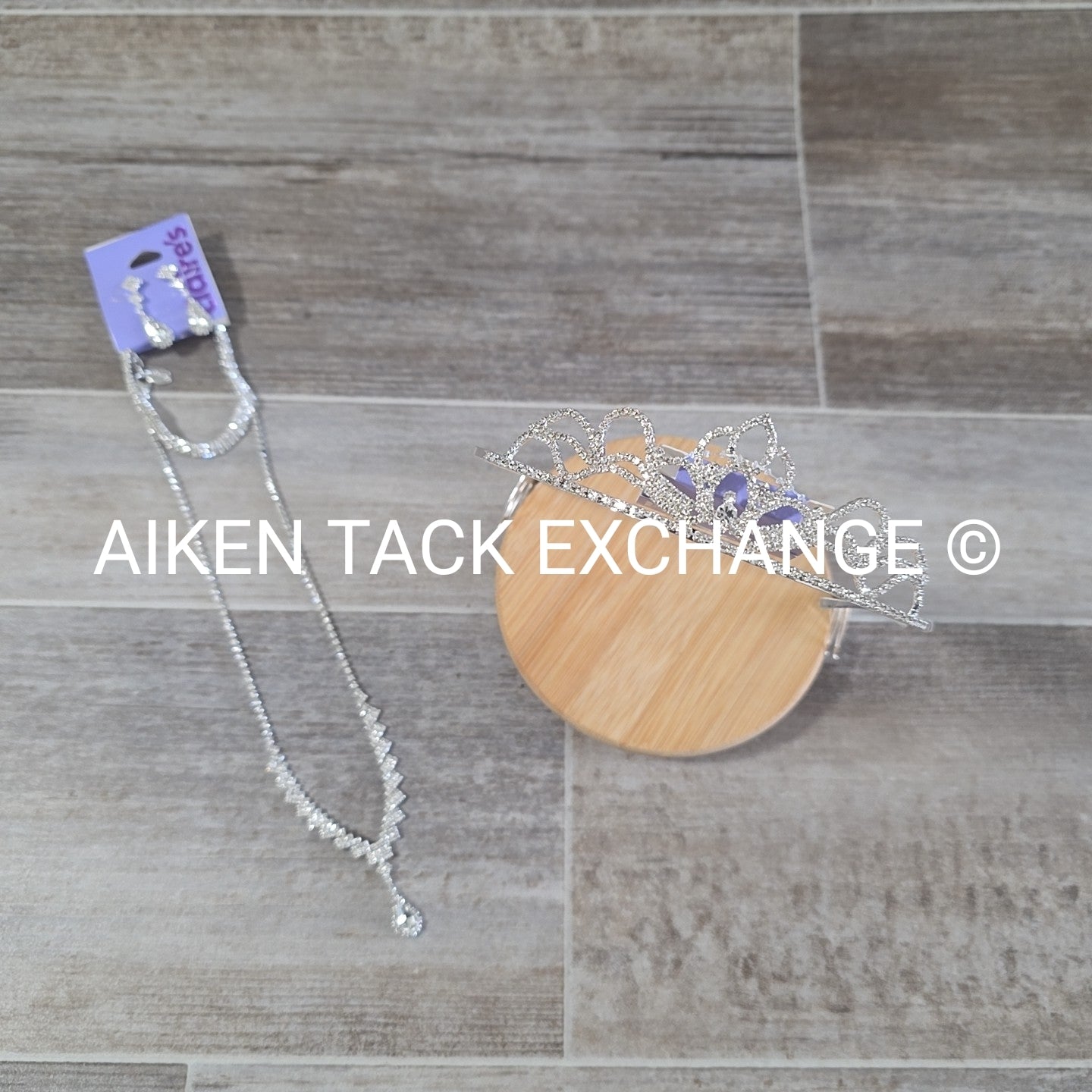 Claire's Bundle - 1 Tiara, 1 Set of Earrings, 1 Necklace, 1 Bracelet