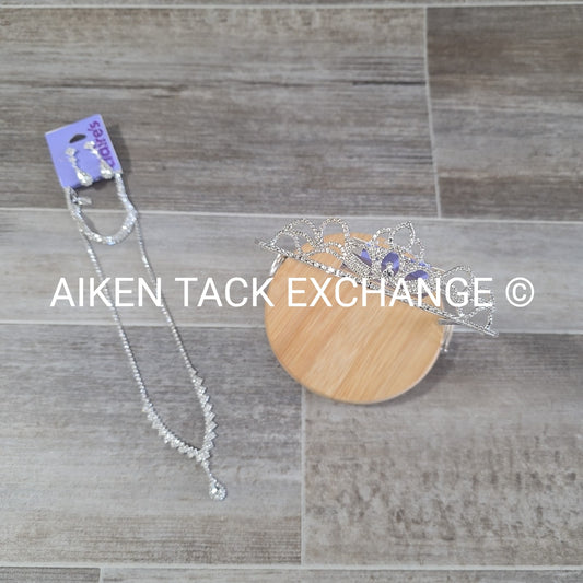 Claire's Bundle - 1 Tiara, 1 Set of Earrings, 1 Necklace, 1 Bracelet