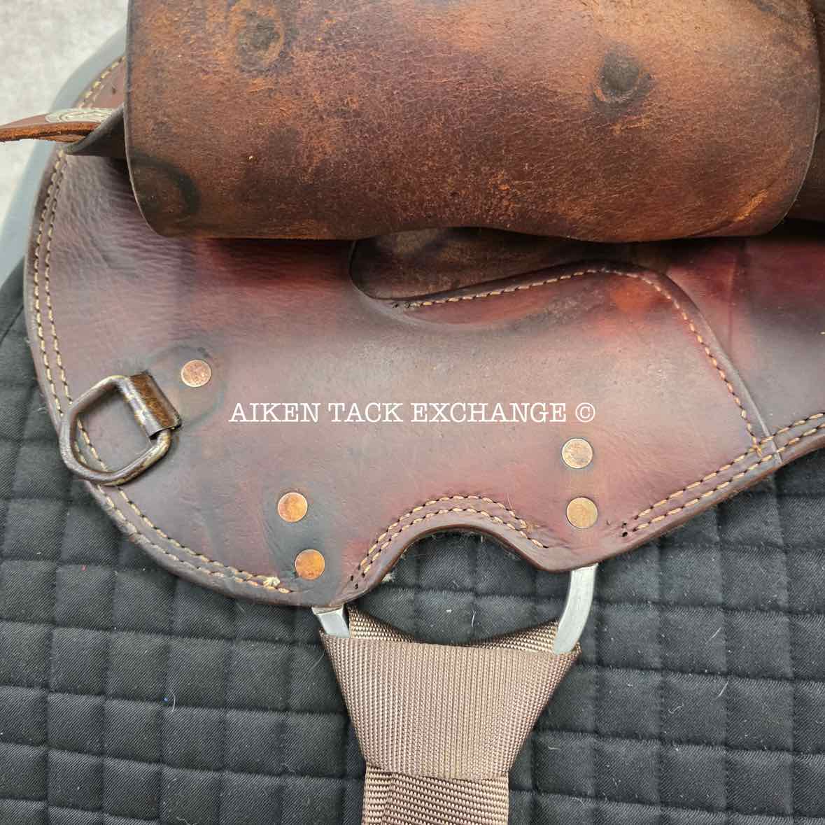 Bona Allen Western Roping Saddle, 15" Seat, Regular Tree - Semi QH Bars