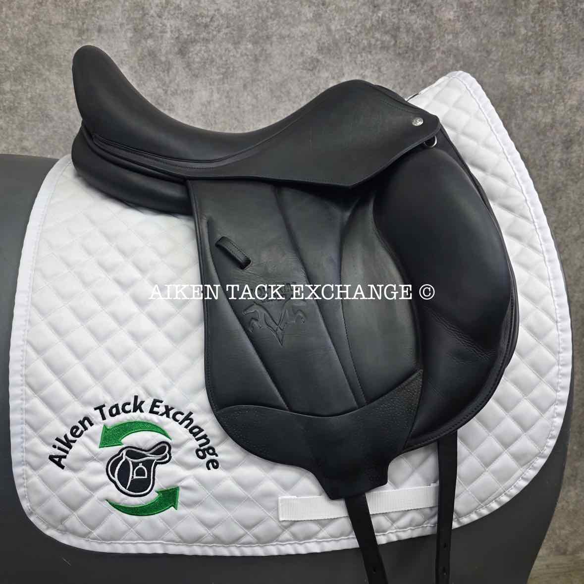 2018 Voltaire Adelaide Monoflap Dressage Saddle, 17" Seat, 1A Flap - Short, Medium Wide Tree, PRO Panels, Full Buffalo Leather