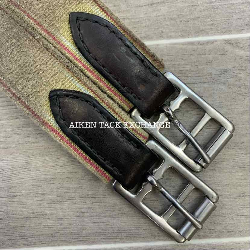 CWD Belly Guard Stud Girth with Double End Elastic, Brown, 50"