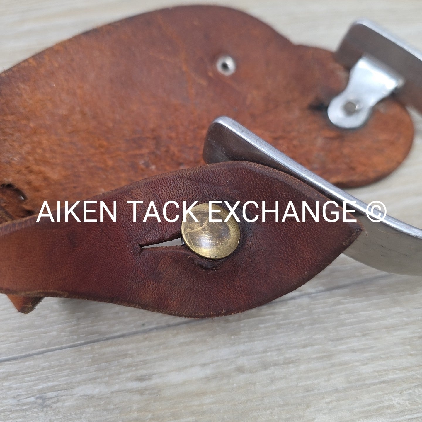 Western Rowel Spurs with Leather Straps