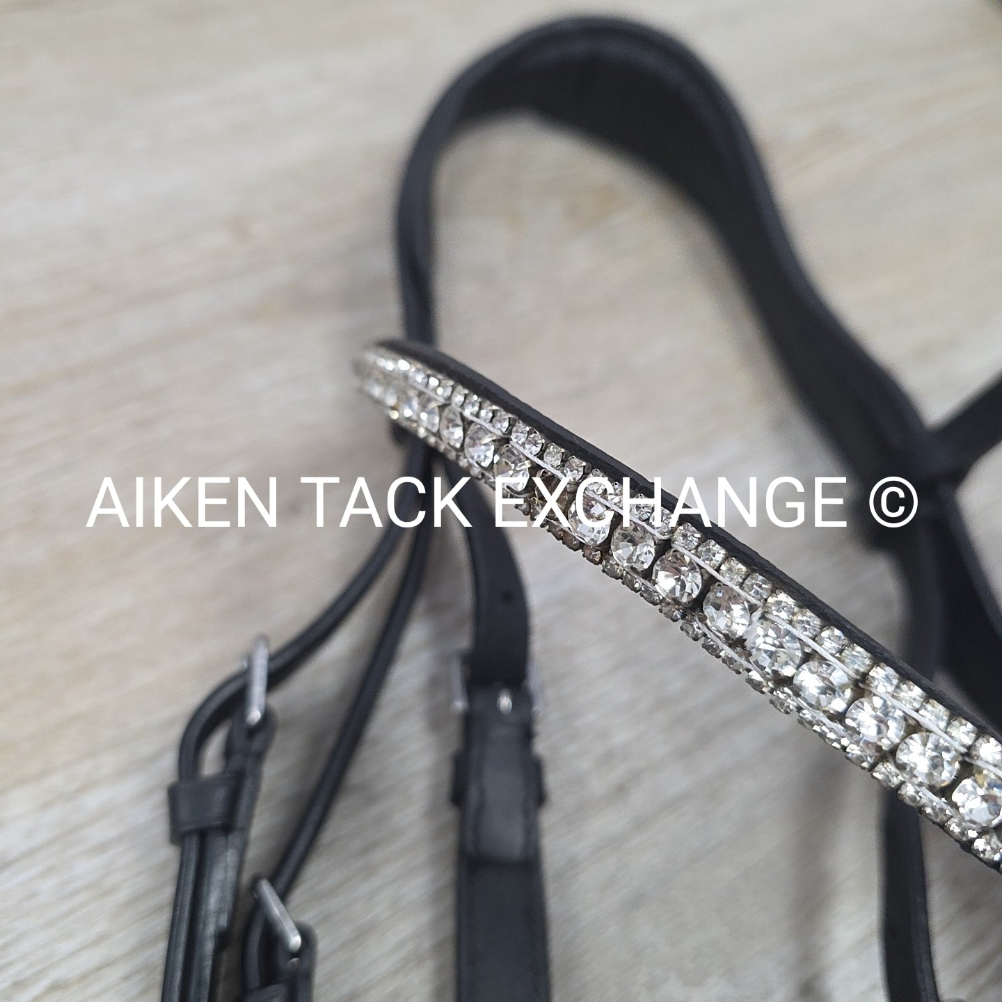 SmartPak Harwich Ergonomic Bridle with Horze Bling Browband, No Reins, Black, Si