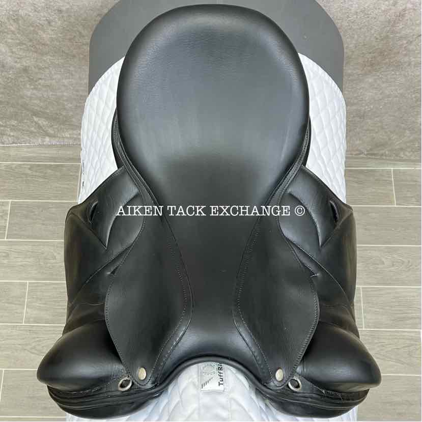 **SOLD** 2004 Devoucoux Makila Monoflap Dressage Saddle, 18" Seat, 1A Flap - Short, Medium Wide Tree, Foam Panels, Full Buffalo Leather