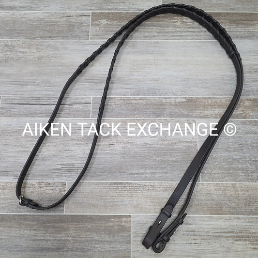Bobby's English Tack Flat Laced Reins, Brown, 62"
