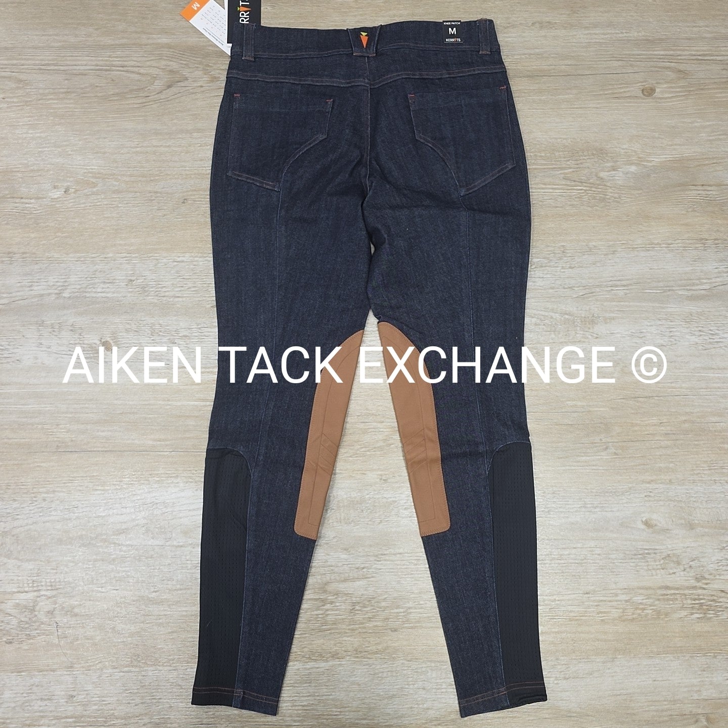 Kerrits Stretch Denim Knee Patch Breeches, Brand New, Women's Medium
