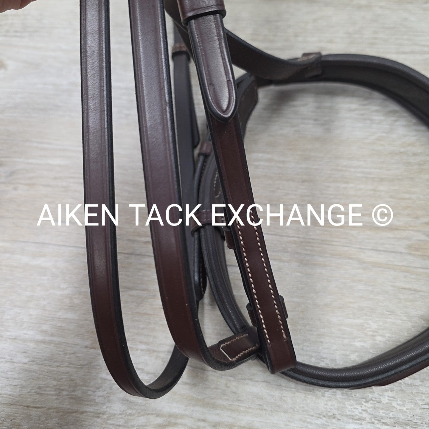 KL Select Red Barn Tryon Hunter Bridle, No Reins, Brown, Oversize