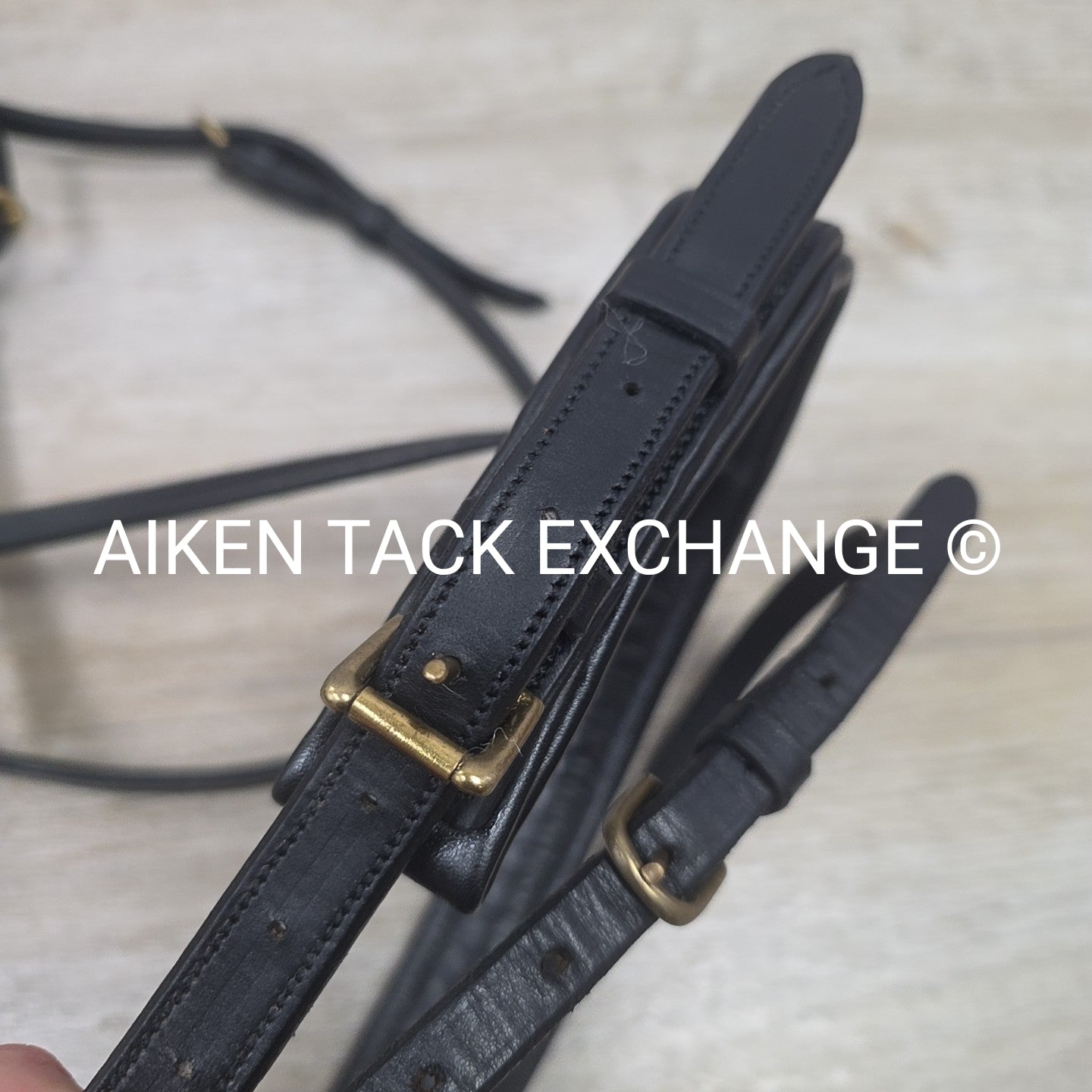 Arc De Triomphe Plain Raised Flash Bridle, No Reins, Black, Oversize