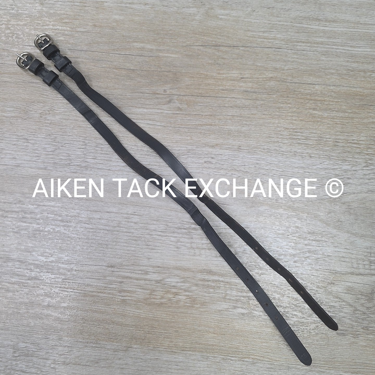 Leather Spur Straps, Black