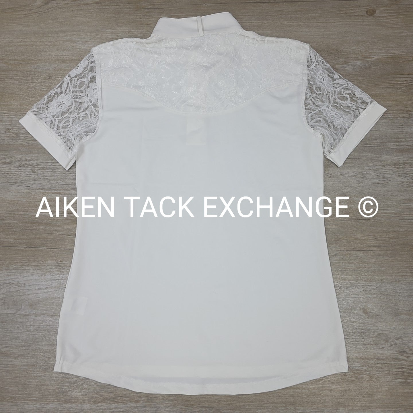 Ovation Elegance Lace Short Sleeve Show Shirt, Women's XLarge