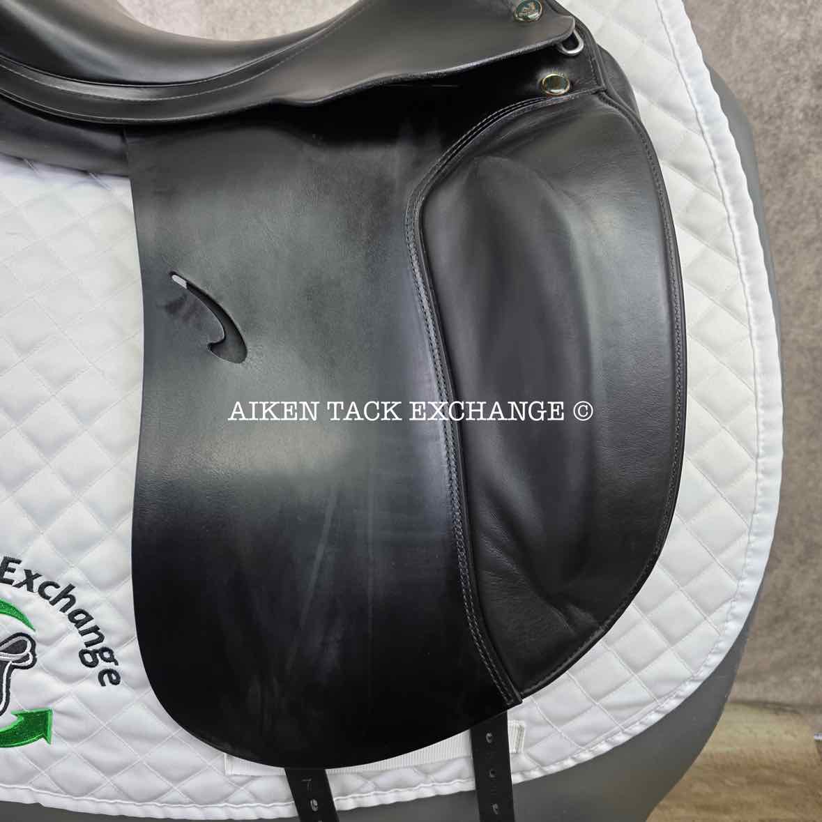 2013 Prestige Roma Dressage Saddle, 17" Seat, 34/35 Tree - MW/W, Wool Flocked Panels