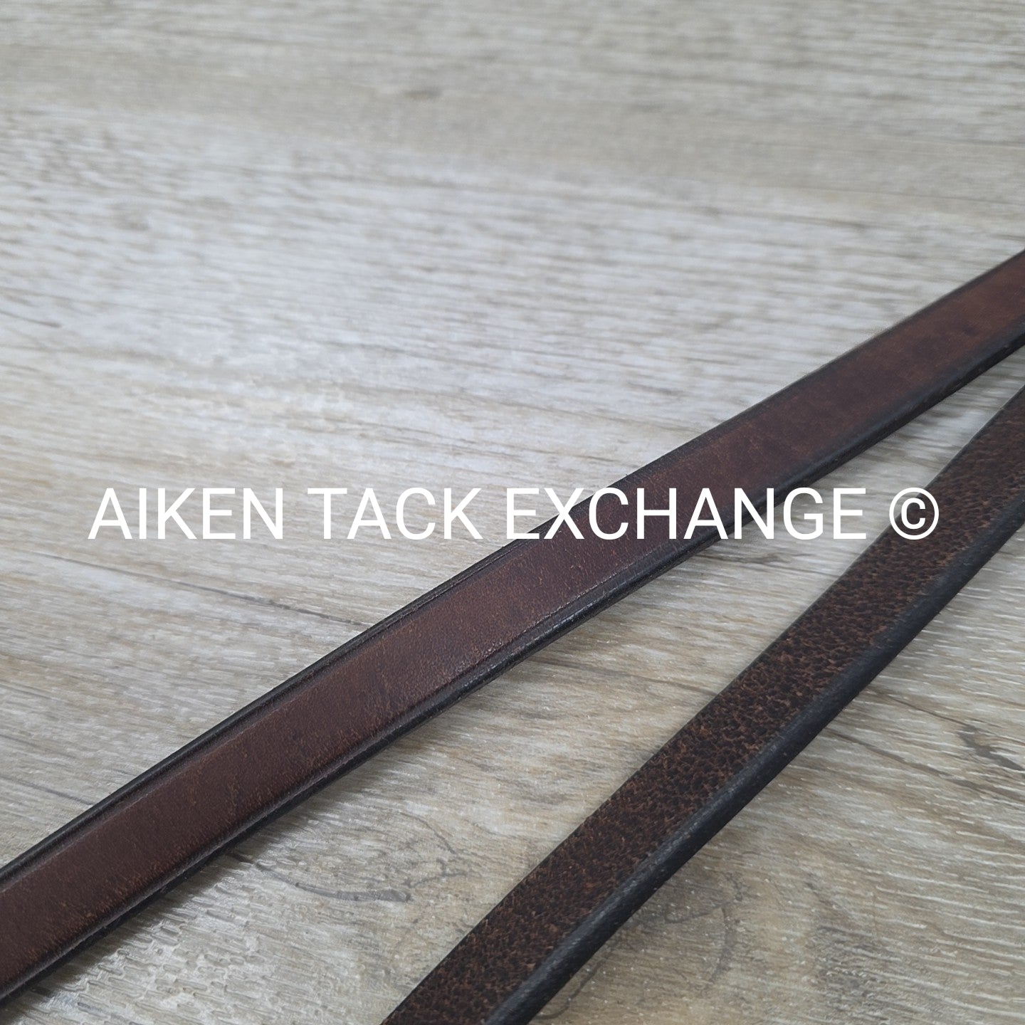 Flat Leather Reins, Brown, 54"