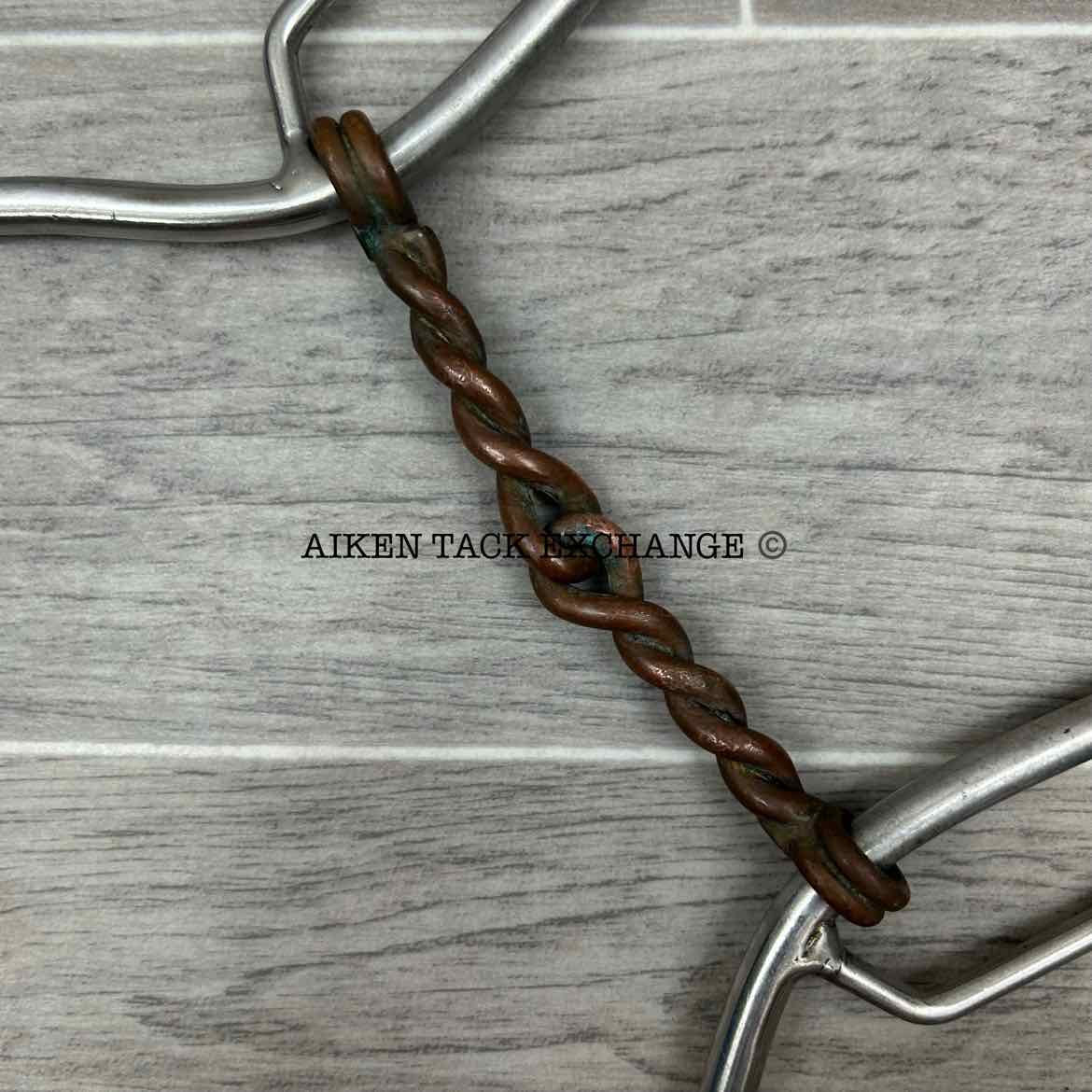 Single Joint Copper Twisted Wire Sliding Gag Bit 5" (No Curb Chain)