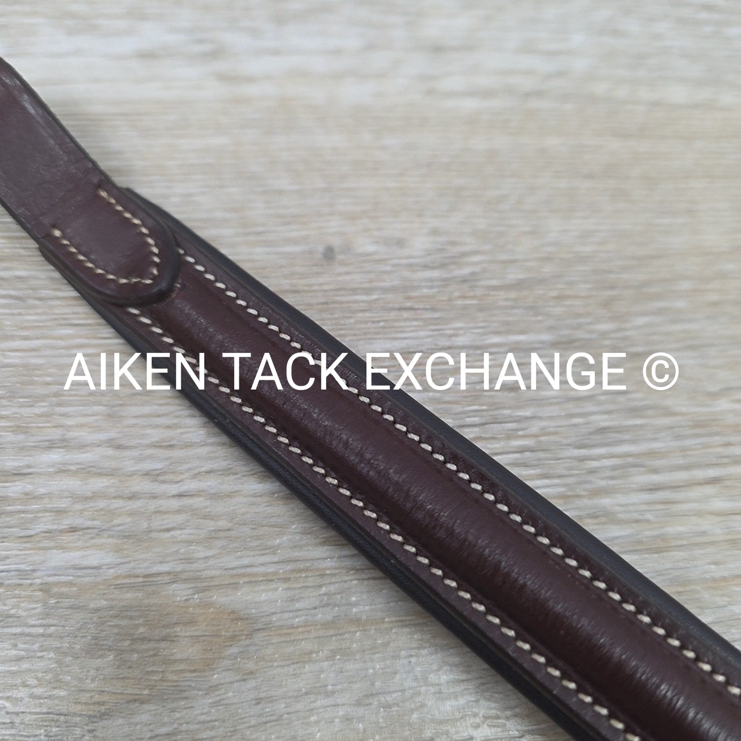 Padded Plain Raised Browband, Brown, 15"
