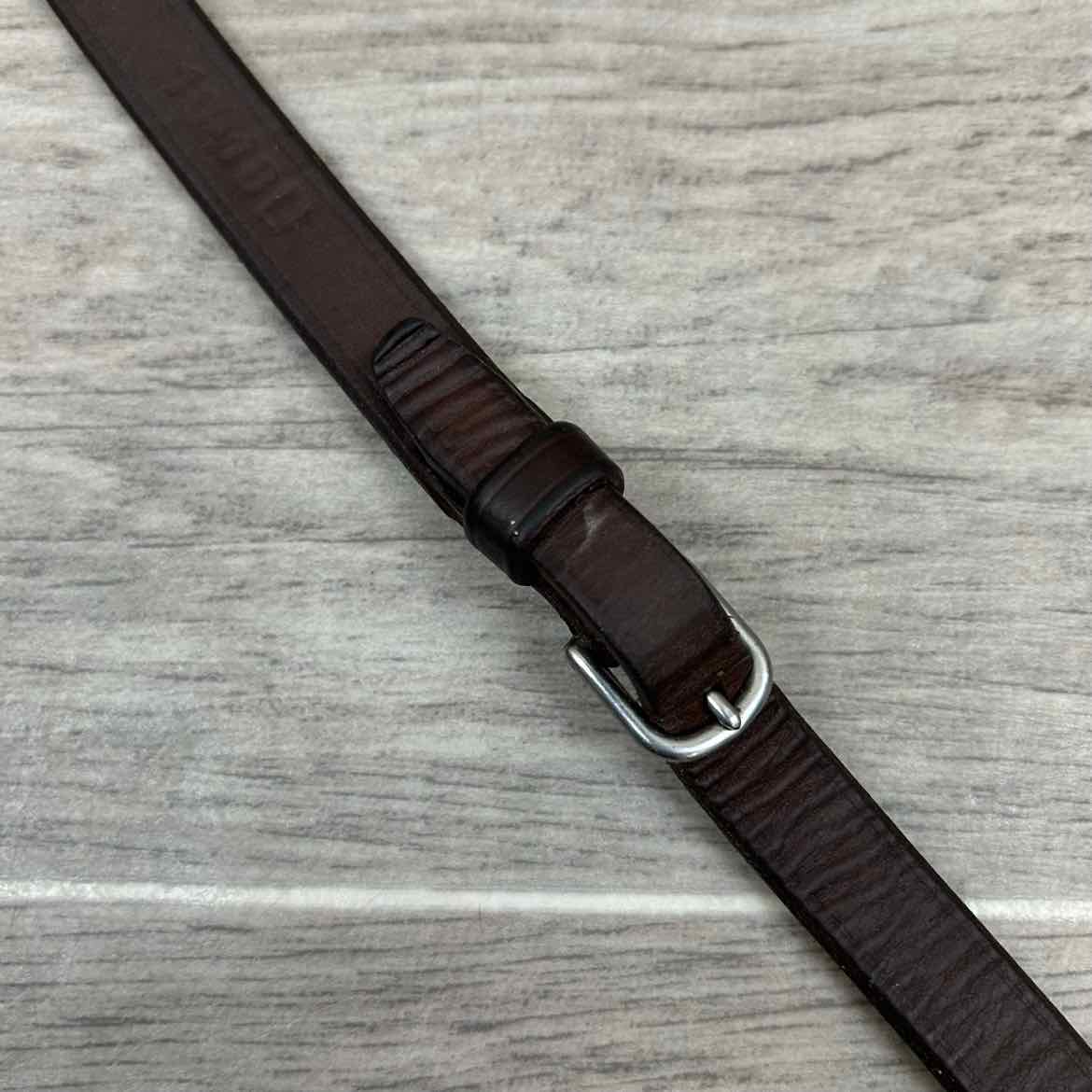 CWD Raised Fancy Stitched Noseband with Matching Laced Reins, Brown, Size Full (