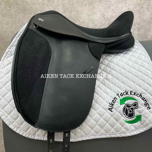 **SOLD** Thorowgood T4 Moveable Block MDR Standard Wither Dressage Saddle, 17.5" Seat, Adjustable Tree - Changeable Gullet, Wool Flocked Panels