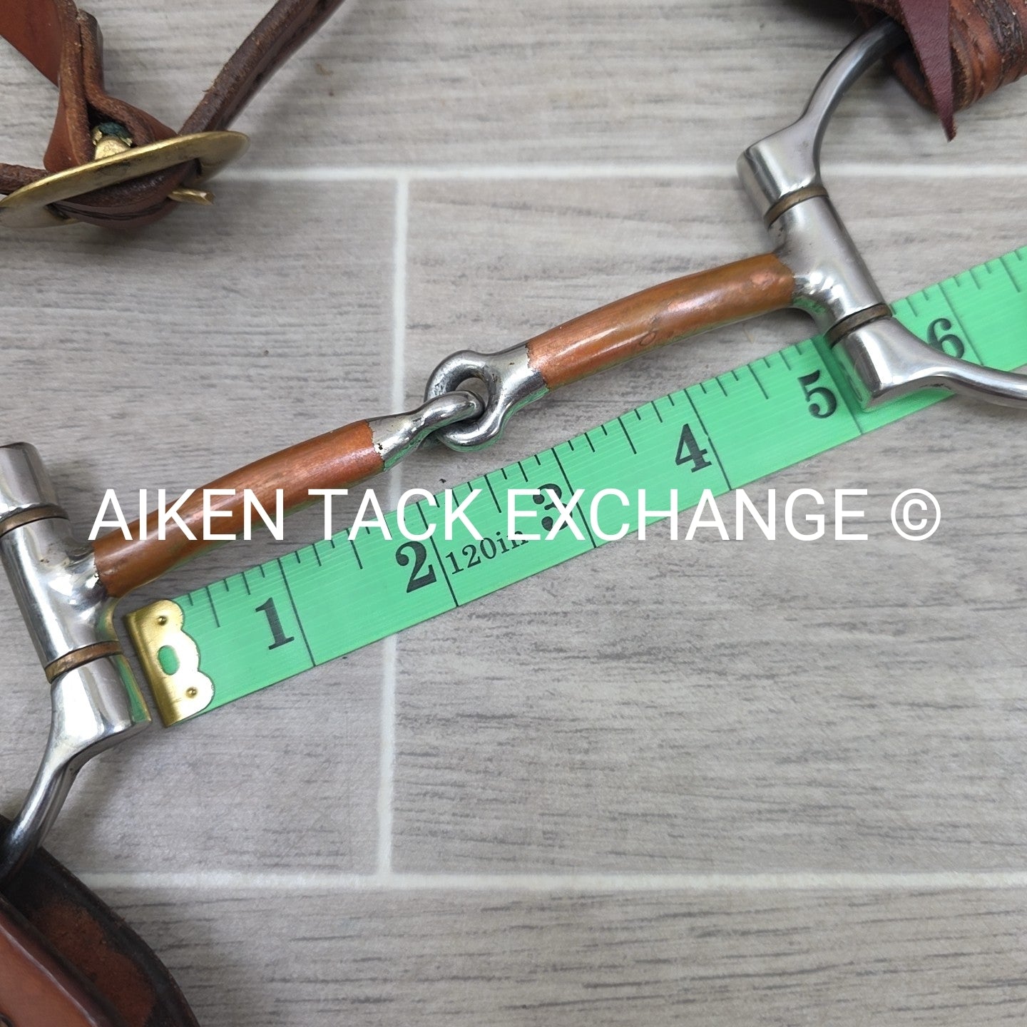 Fall River Saddle Shop Browband Bridle with 5" Single Joint Copper D Ring Bit &