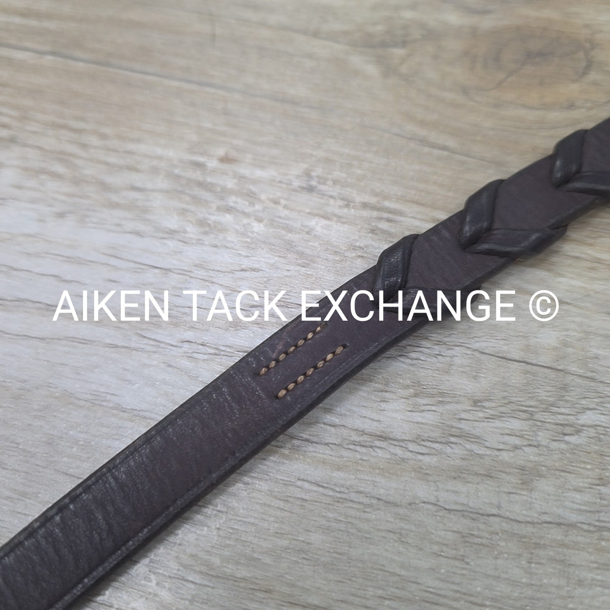 Fancy Stitched Laced Reins, Brown, 56"