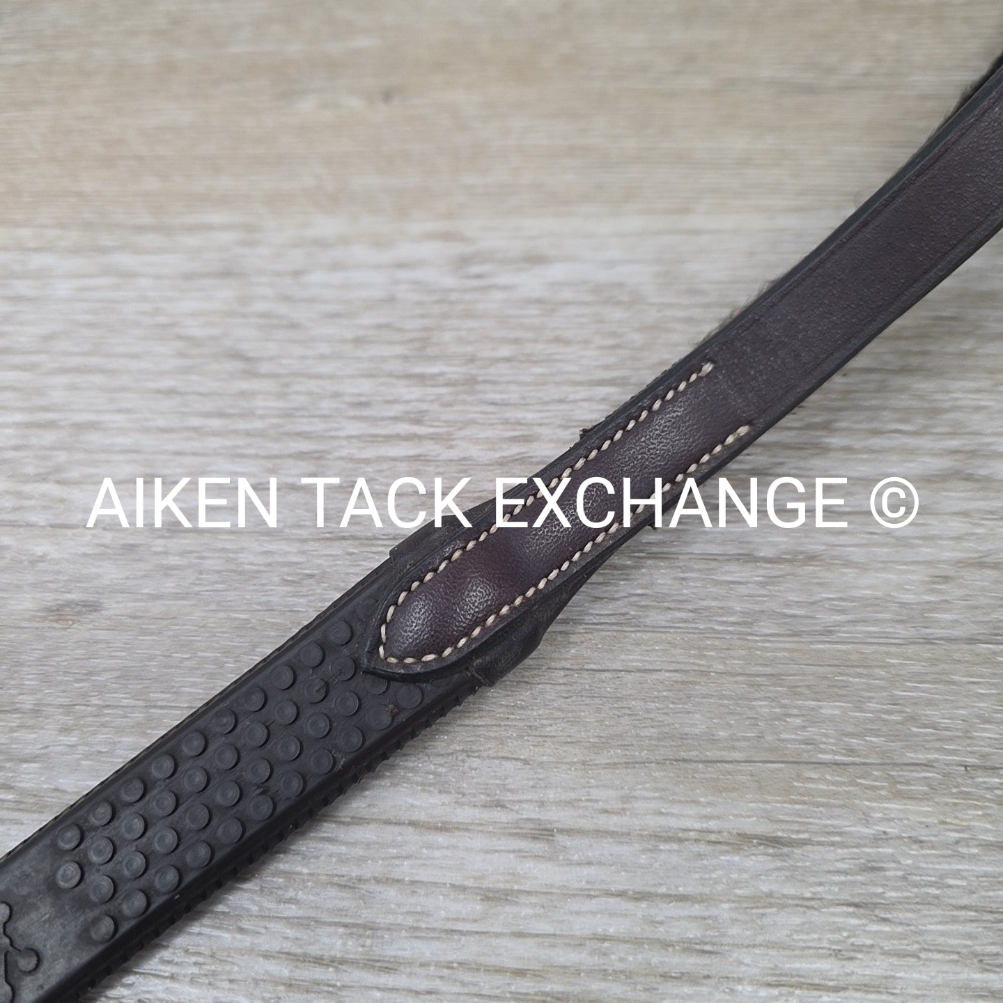 Penelope Elastic Rubber Grip Reins, Brown, 55"