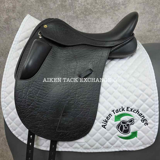 **SOLD** 2022 Black Country Optima Dressage Saddle, 17.5" Seat, MW/W Tree, Wool Flocked Serge Panels