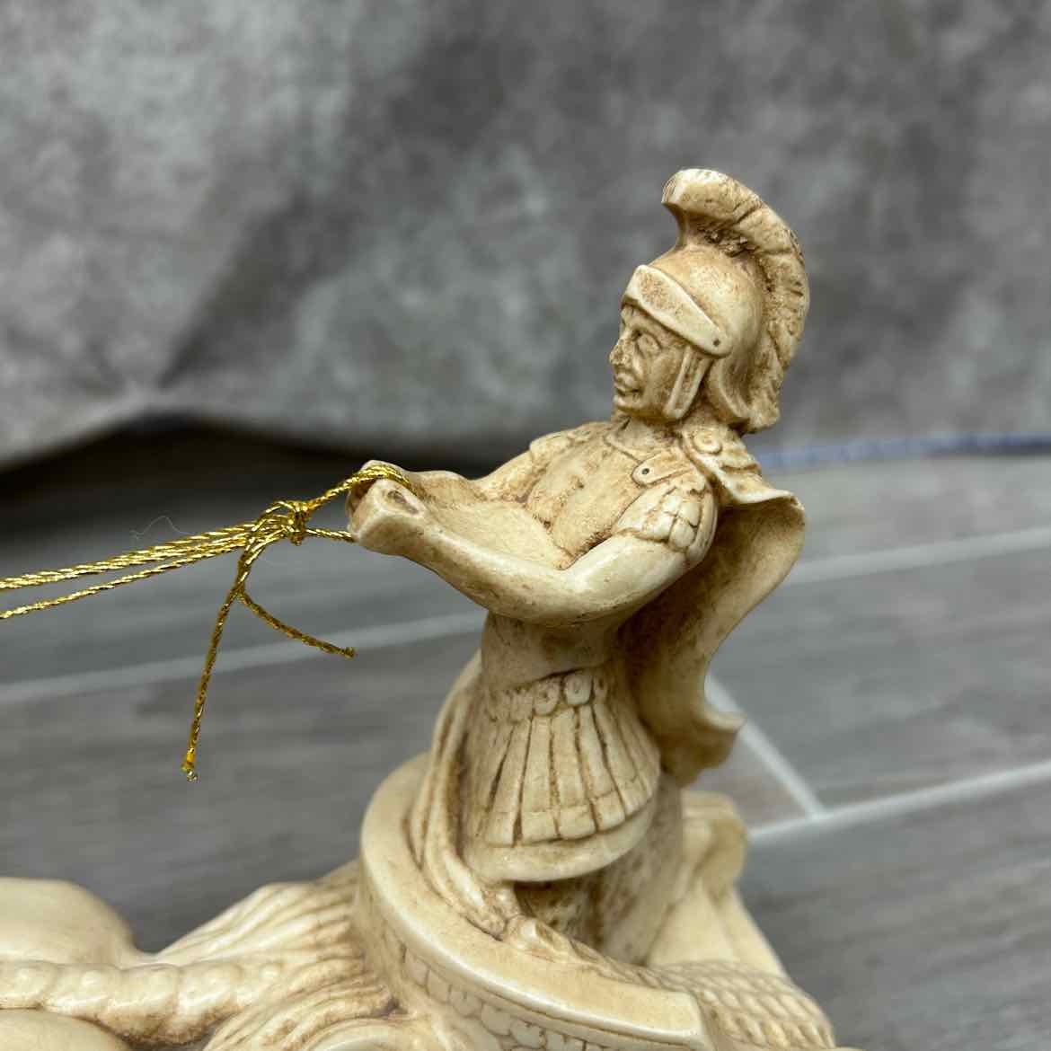 Roman Carriage Faux Marble Figurine