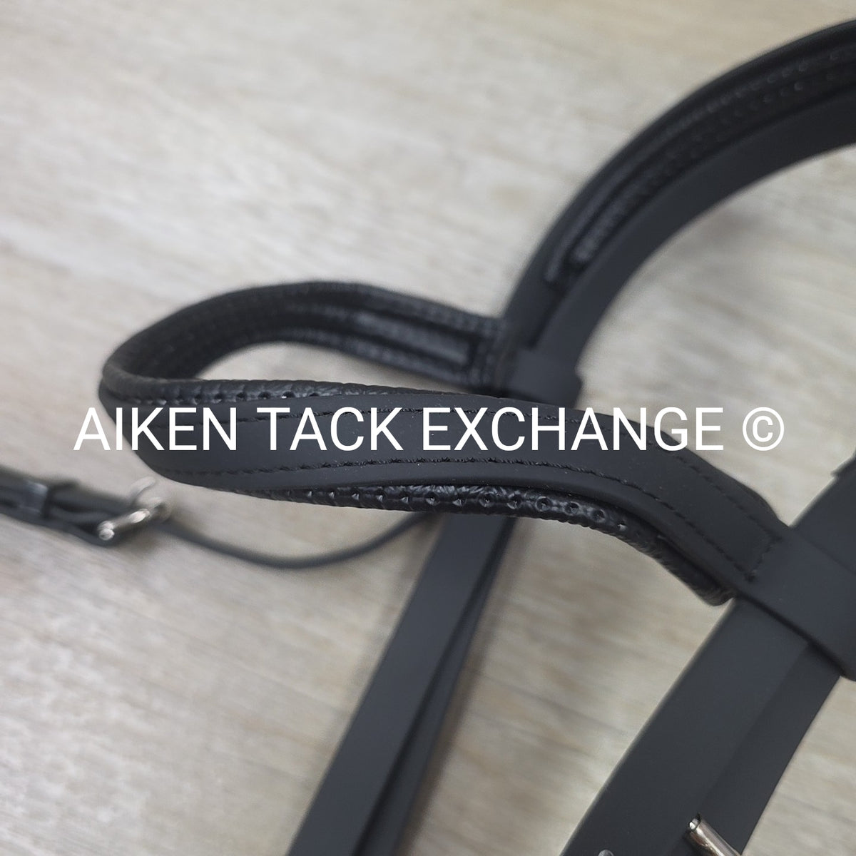 Biothane Bridle with Matching Rubber Grip Reins, Black, Size Large