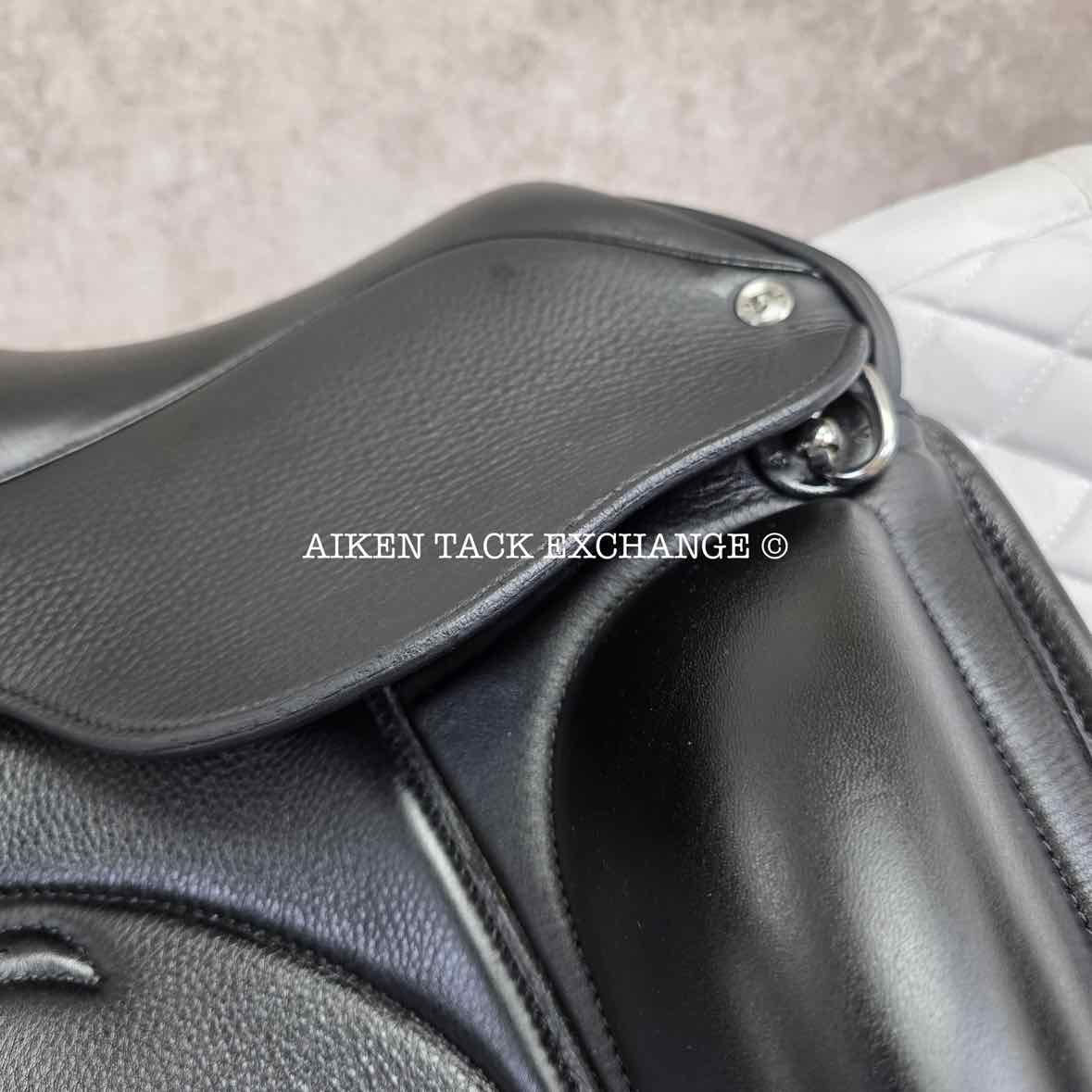 2024 Envy by Custom Saddlery Aurora Monoflap Dressage Saddle, 17.5" Seat, Adjustable Tree, Wool Flocked Panels