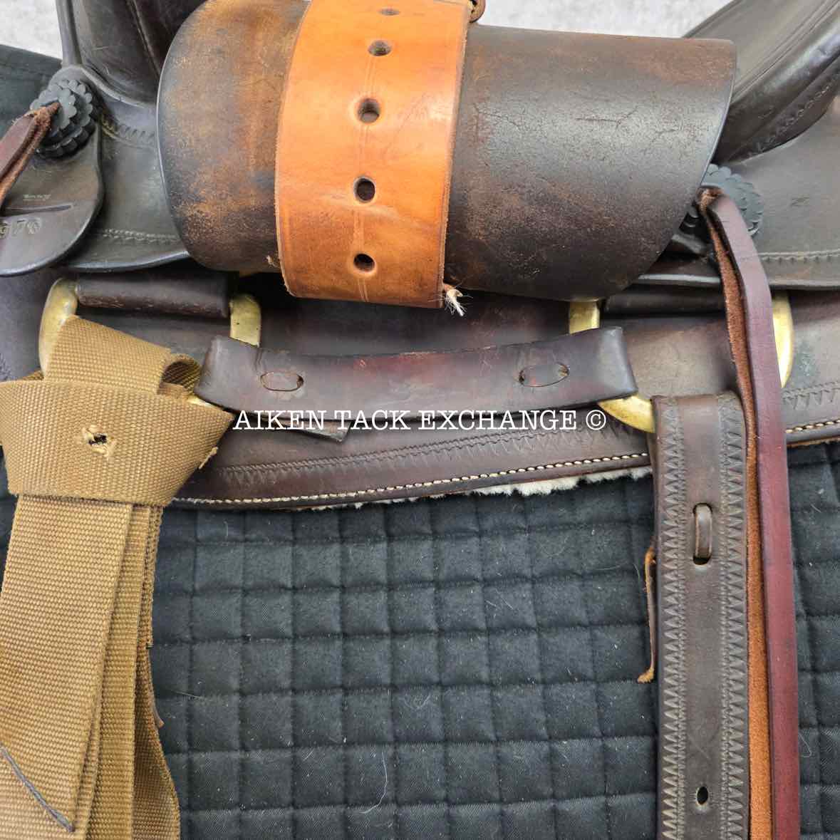 JC Higgins Western Saddle, 14.5" Seat, Regular Tree - Semi QH Bars