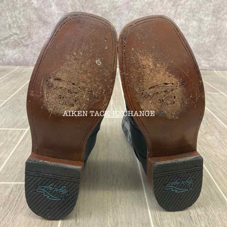 Lagrange Ostrich Square Toe Western Boot, Size 7