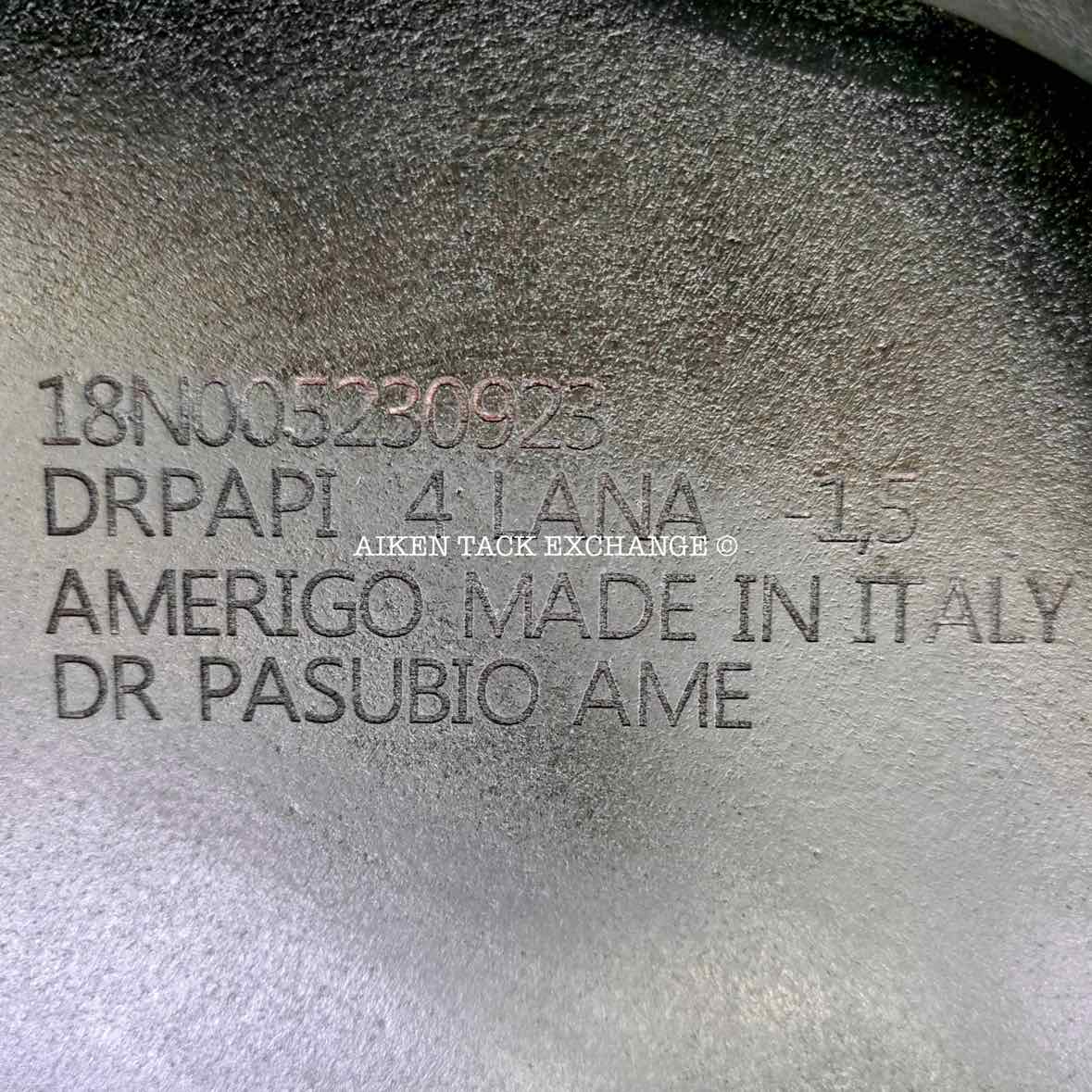 2023 Amerigo Pasubio Pinerolo Dressage Saddle, 18" Seat, Medium Tree, Wool Flocked Panels