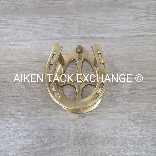 Brass Double Horseshoe Bridle Rack