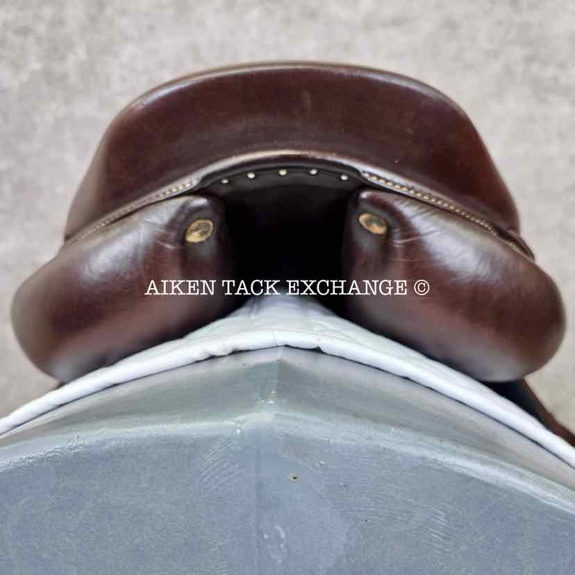 **SOLD** 2018 Antares Contact Monoflap Jump Saddle, 18" Seat, 3AA Flap, Medium Wide Tree, Foam Panels, Full Buffalo Leather