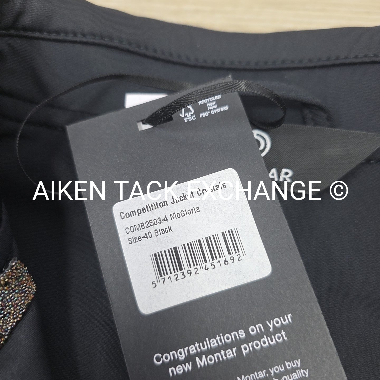 Montar MoGloria Crystal Competition Jacket,  Women's 40, Black