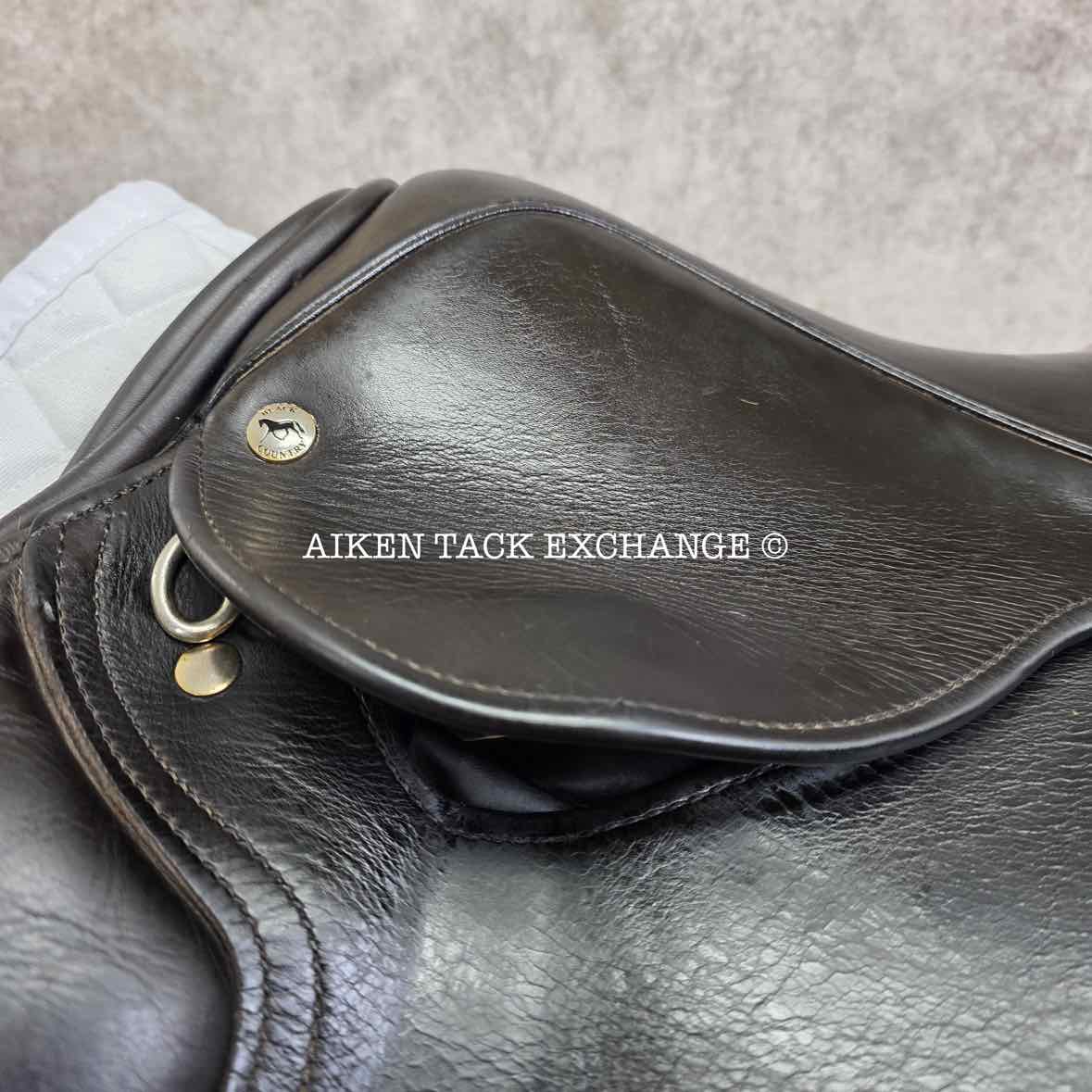 **SOLD** 2010 Black Country Maelstrom Jump Saddle, 17.5" Seat, Medium Tree, Wool Flocked Panels