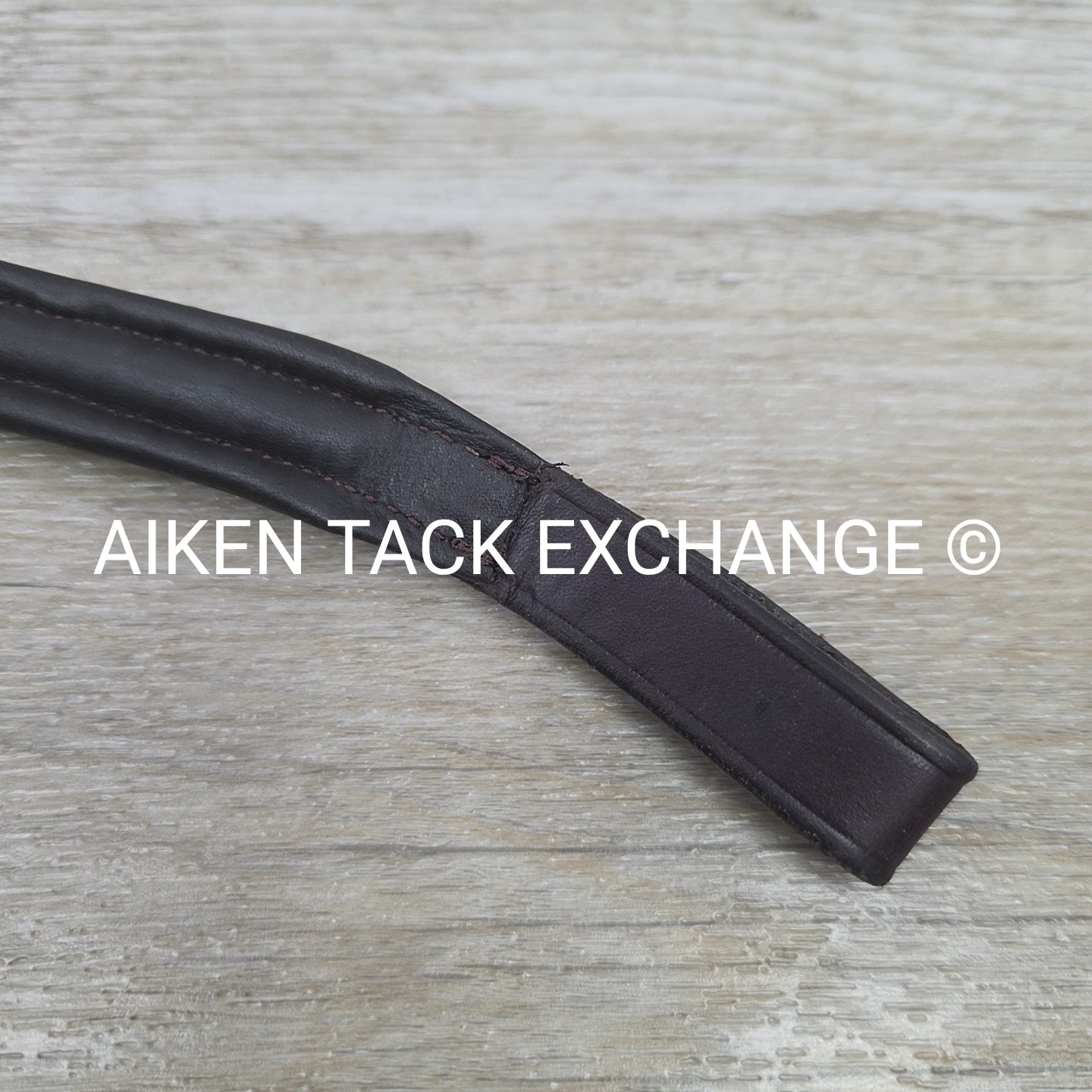 Excelle Padded Bling Browband, Brown, Size Cob