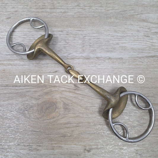 Stubben Golden Wings Double Joint Beval Loop Gag Bit 5.75"