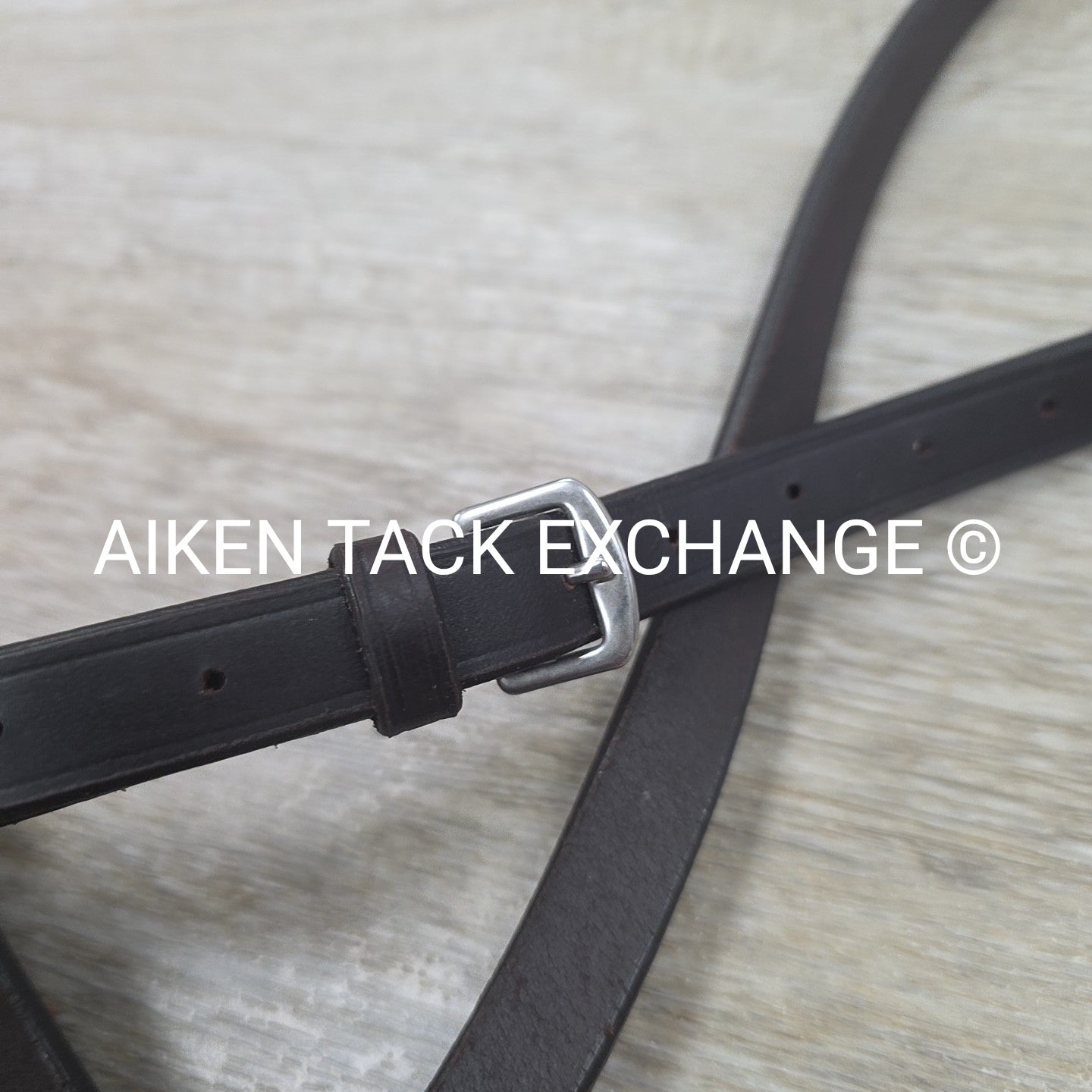 Bobby's English Tack Flat Hunt Noseband, Brown, Size Full