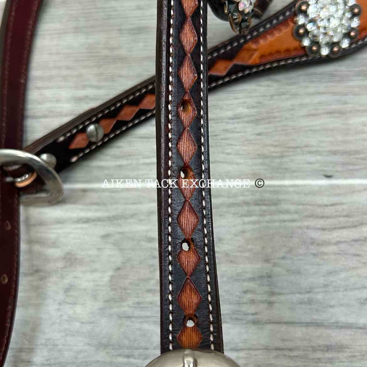 One Ear Western Headstall with Bling