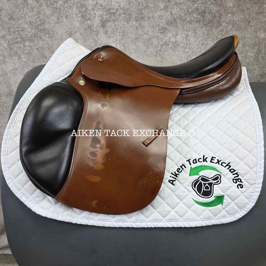 2005 Prestige Sidney Jump Saddle, 17" Seat, 33 Tree - Medium, Wool Flocked Panels