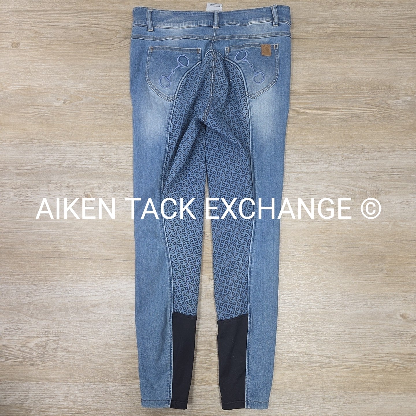 Horze Silicone Grip Full Seat Denim Breeches, Women's 28