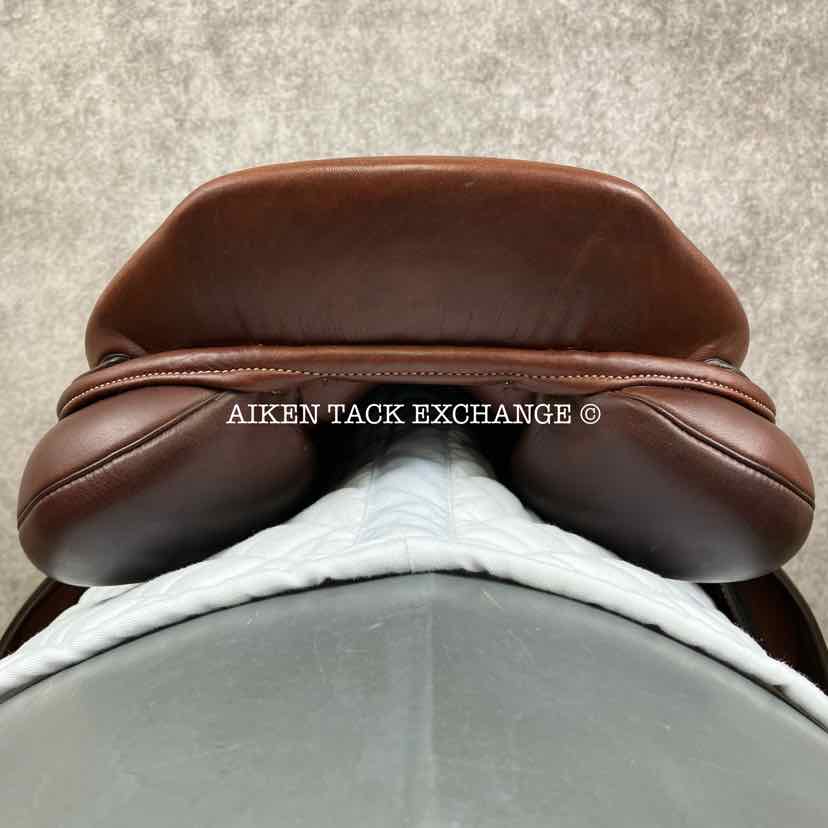 **SOLD** 2018 Stubben Redwood Ascend Close Contact Jump Saddle, 16.5" Seat, 32cm Tree - Wide, Wool Flocked Panels