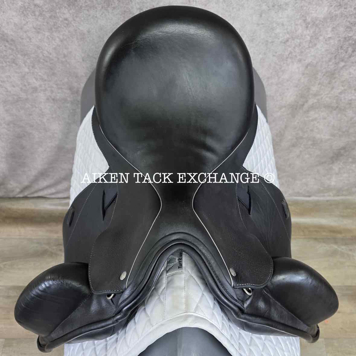 2012 Custom Saddlery Icon Star Monoflap Dressage Saddle, 17.5" Seat, Adjustable Tree, Wool Flocked Panels