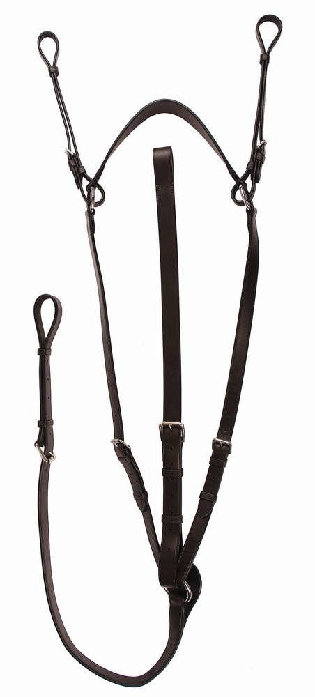 Henri de Rivel Advantage Flat Breastplate Martingale: Havana / Oversize