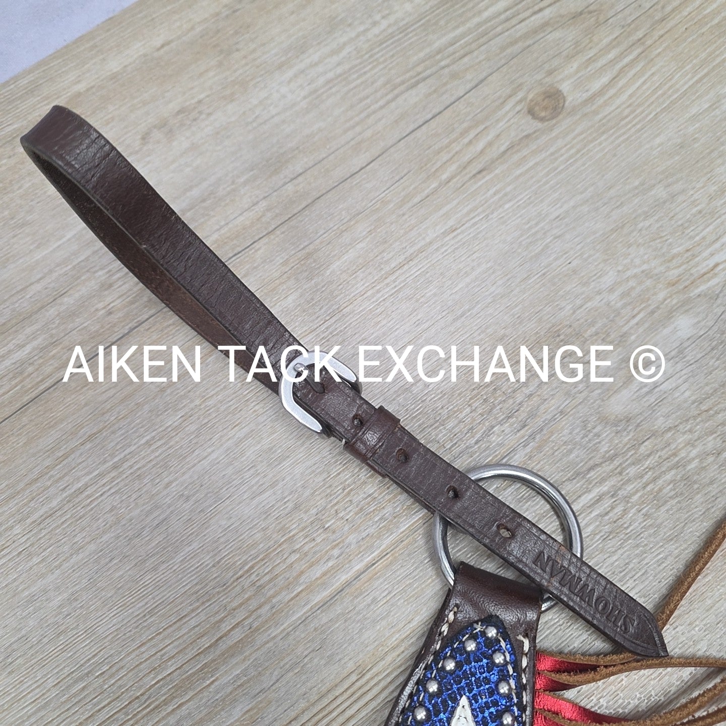 Showman Patriotic Fringe Headstall & Breast Collar Set, Size Full