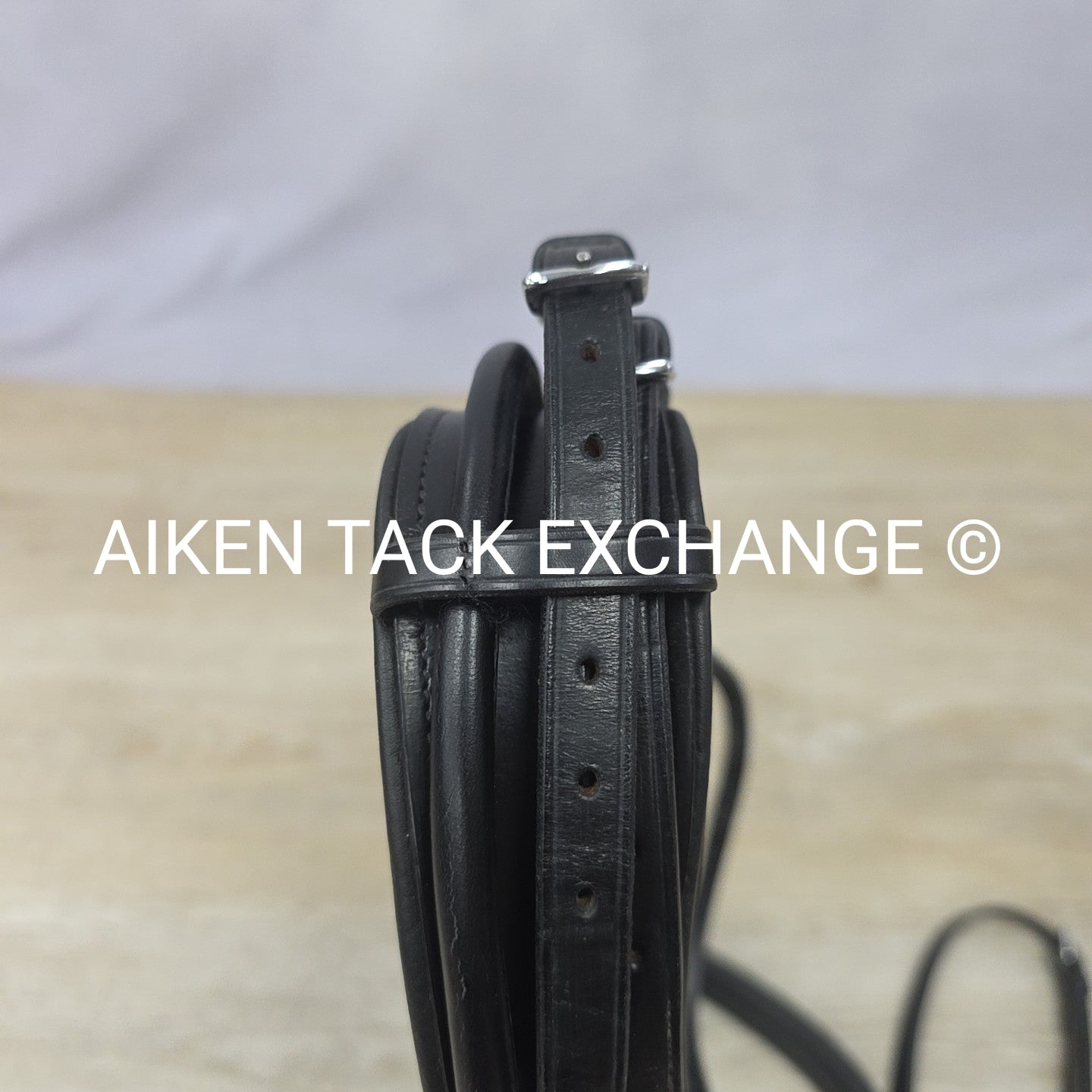 Schockemohle Rolled Dressage Bridle, No Reins, Black, Size Full