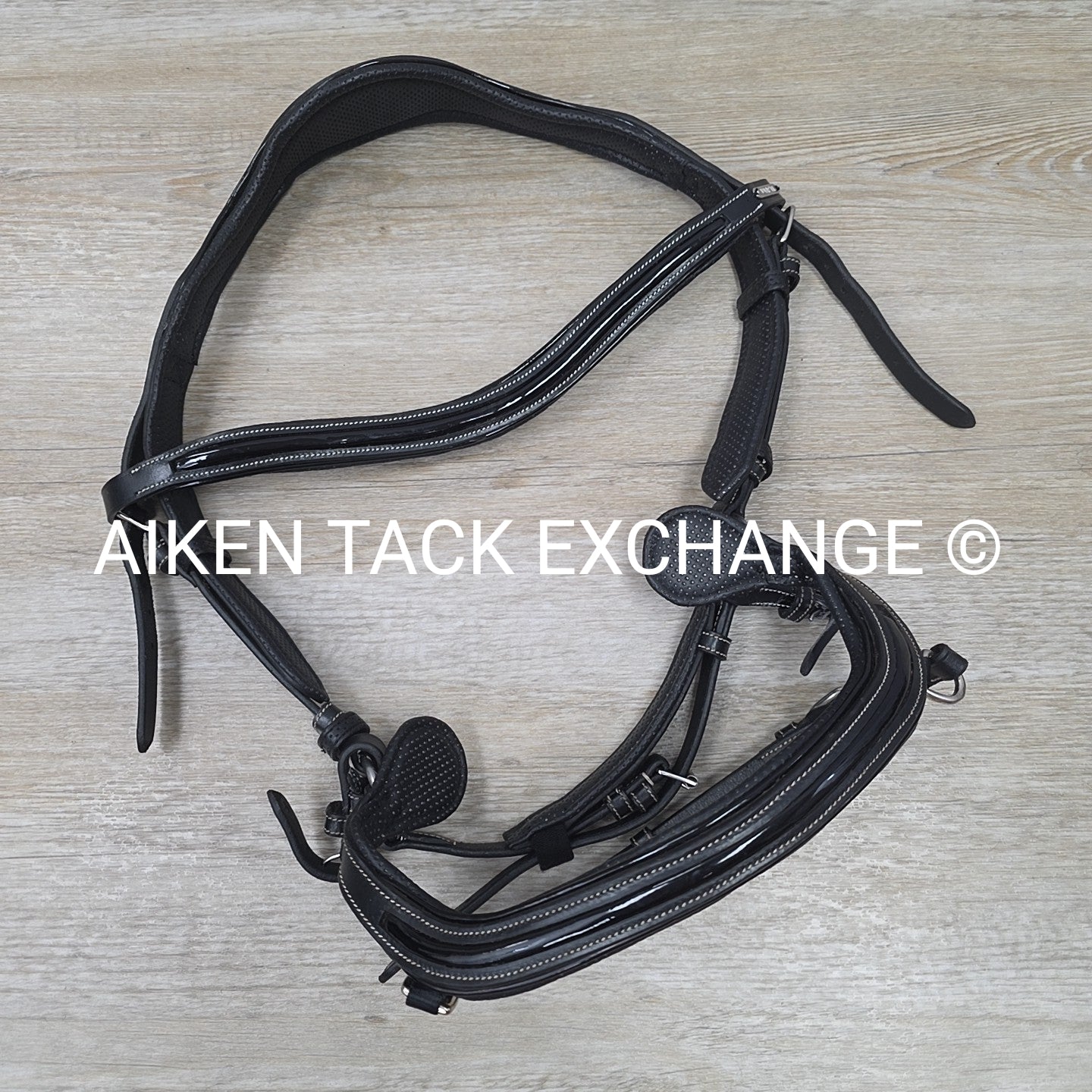 Jump'In One Manhattan Anatomic Bridle, No Reins, Black, Size Full