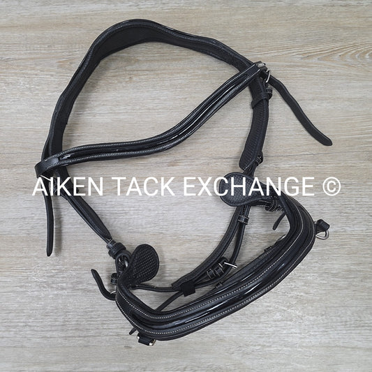 Jump'In One Manhattan Anatomic Bridle, No Reins, Black, Size Full