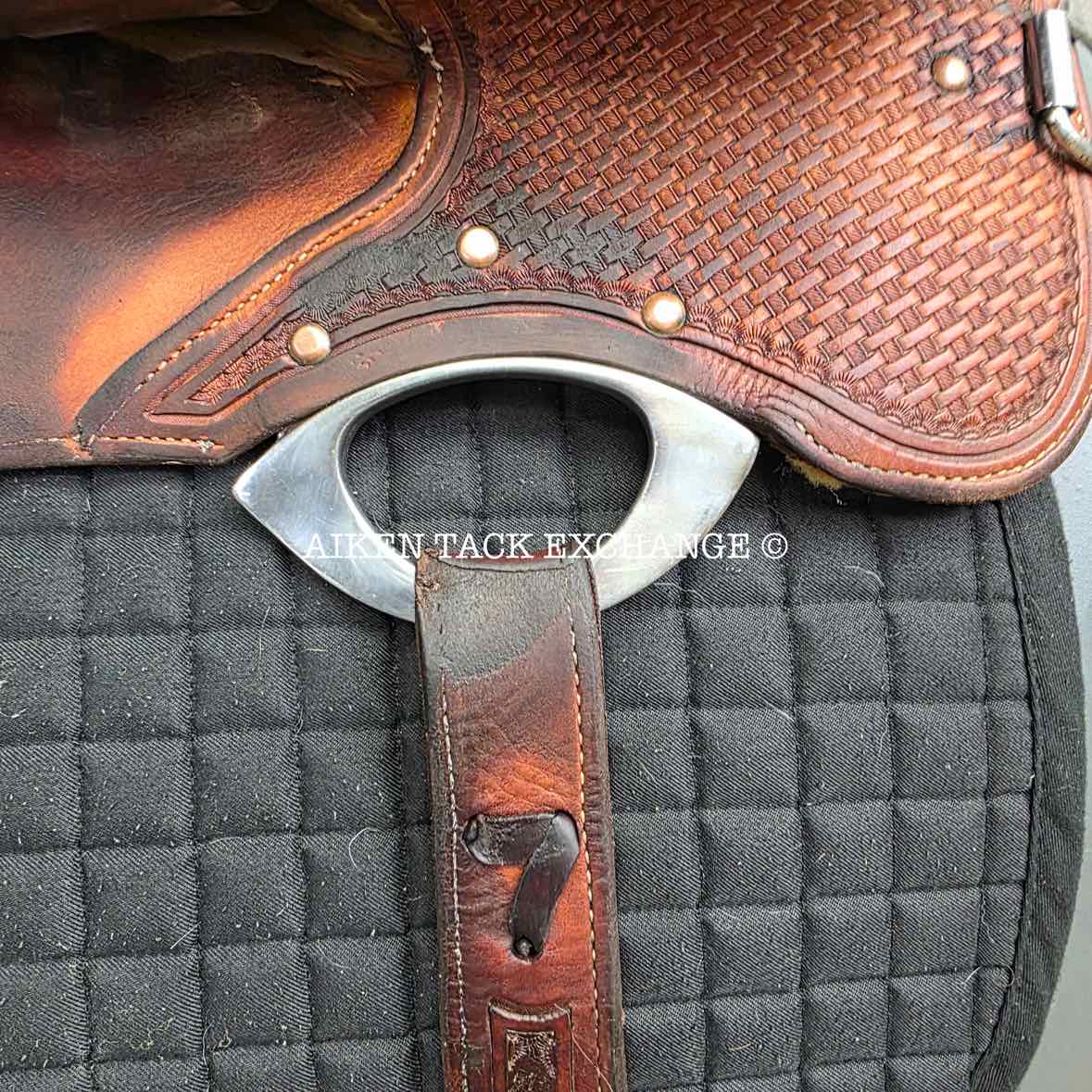 Jerry Shaw Western Saddle, 16.5" Seat, Wide Tree - Full QH Bars