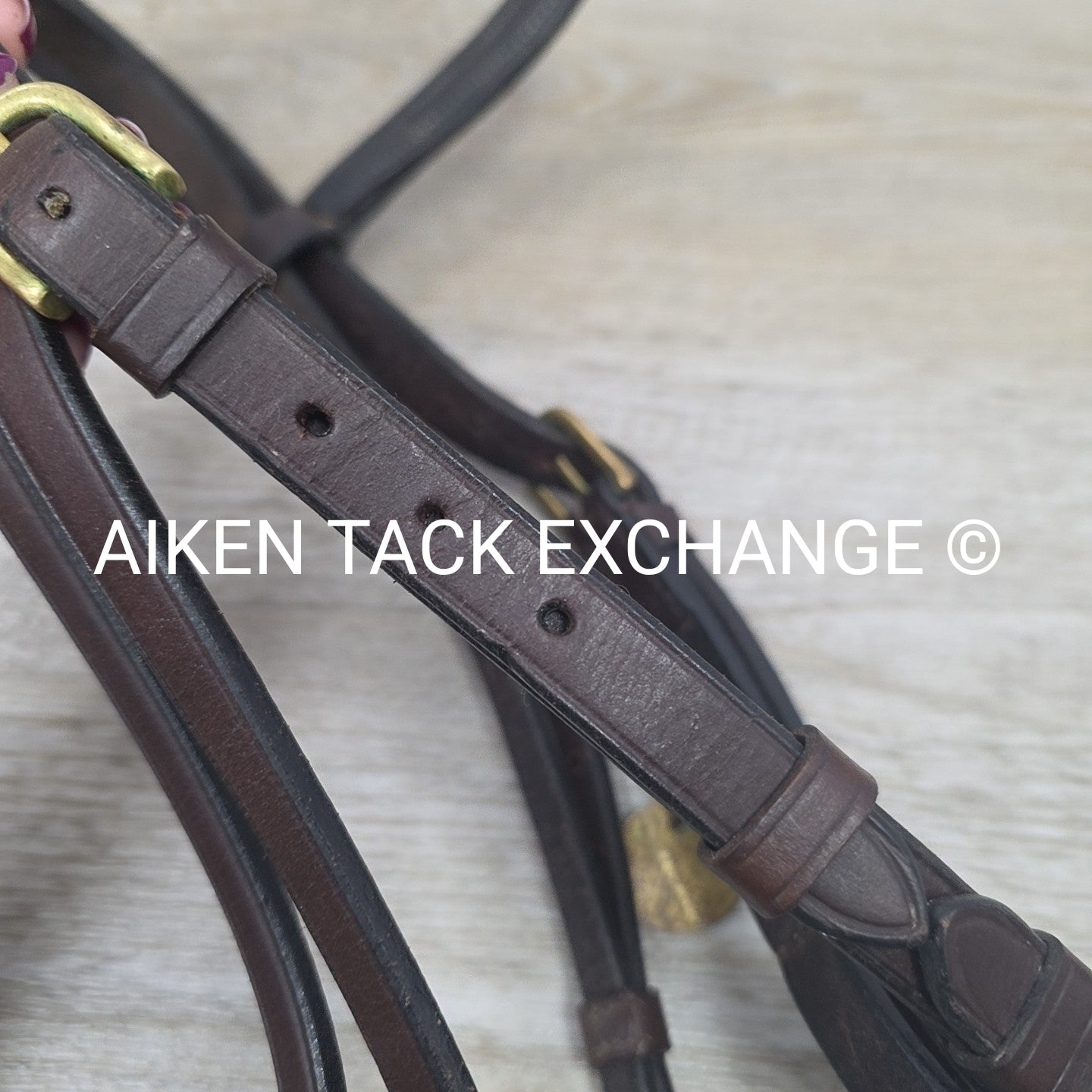 Harmohn Kraft Royal Plain Raised Flash Bridle, No Reins, Brown, Size Full